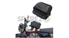 Royal Enfield Bike Universal Magnetic Tank Black Canvas Bag Pouch     - SPAREZO